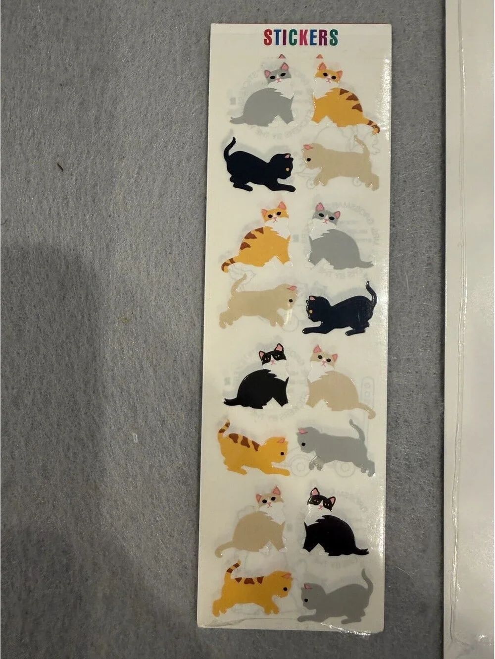 Vtg Cat Stickers Set Of 3 Packs New Sealed